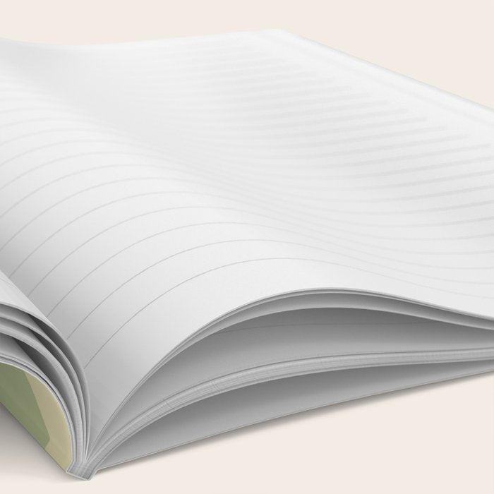 Soft green geometric scallop pattern Notebook Gallery Image 2