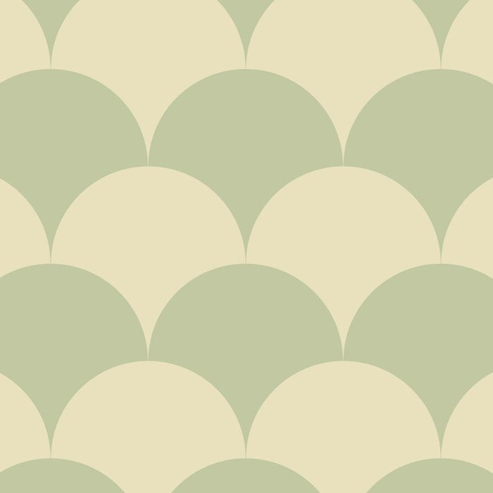 Soft green geometric scallop pattern Coffee Mug Gallery Image 2