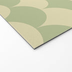 Soft green geometric scallop pattern Welcome Mat Gallery Image 2