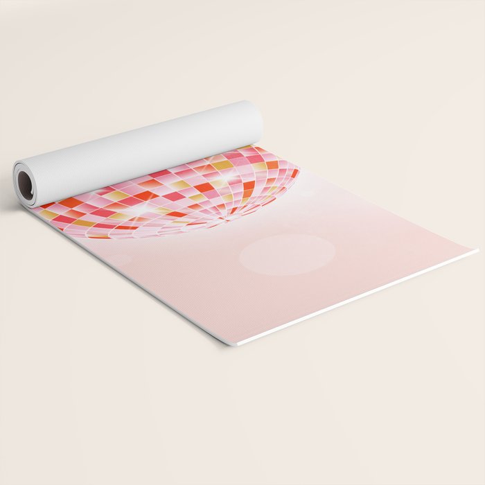 Candy Funk | Disco Ball: Peach Edition Yoga Mat Gallery Image 2