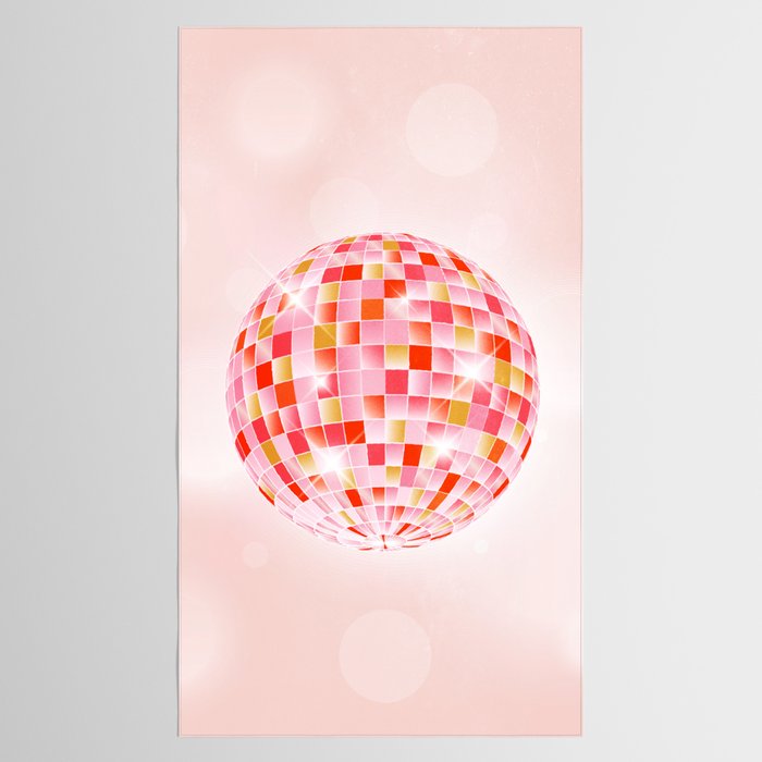 Candy Funk | Disco Ball: Peach Edition Tablecloth Gallery Image 2