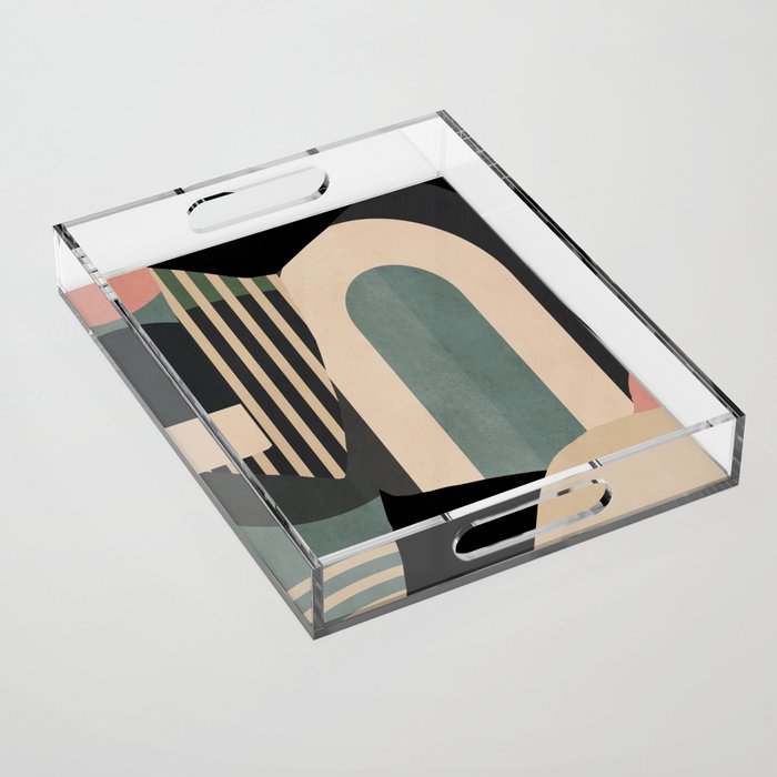 Abstract Geometric Shapes 165 Acrylic Tray Gallery Image 1