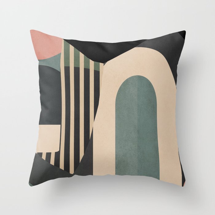 Abstract Geometric Shapes 165 Throw Pillow Gallery Image 6
