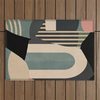 Abstract Geometric Shapes 165 Outdoor Rug Gallery Image 1