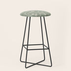 Decorative Nature Pattern, Sage Green and Ivory, Floral Prints Stool Gallery Image 1