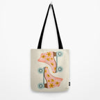 Retro Roller Skates - Blush & Mint Palette Tote Bag Gallery Image 2