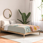 Retro Roller Skates - Blush & Mint Palette Comforter Gallery Image 2