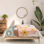 Retro Roller Skates - Blush & Mint Palette Comforter Gallery Image 3