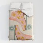 Retro Roller Skates - Blush & Mint Palette Comforter Gallery Image 6