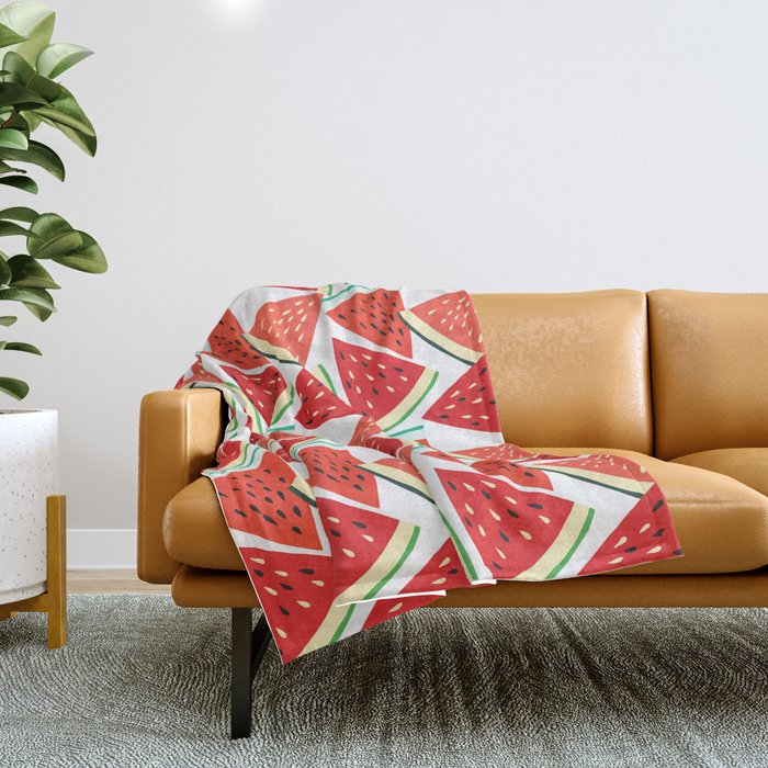 Sliced Watermelon Throw Blanket Gallery Image 1