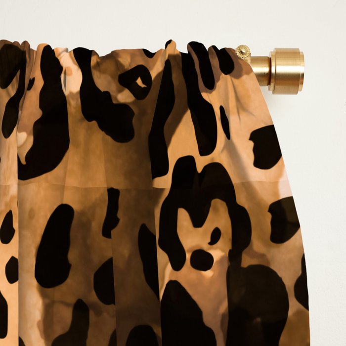 Pattern Leopard Window Curtain Gallery Image 2