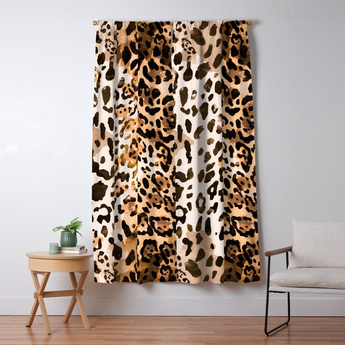 Pattern Leopard Window Curtain Gallery Image 1