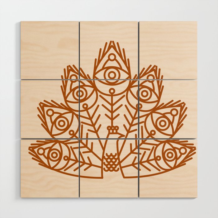 Cosmic Peacock Wood Wall Art Gallery Image 1