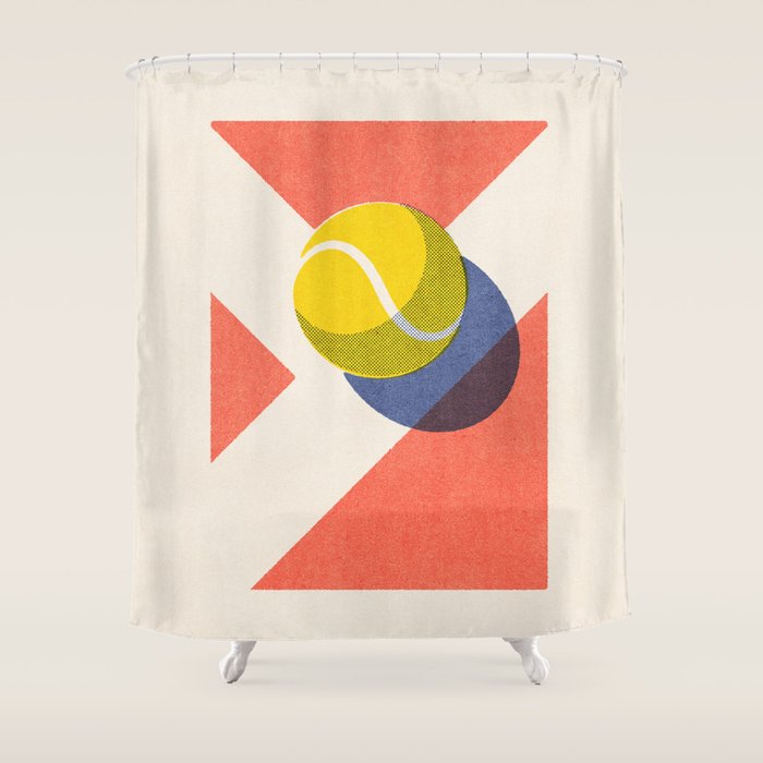BALLS / Tennis - clay court II Shower Curtain Gallery Image 1