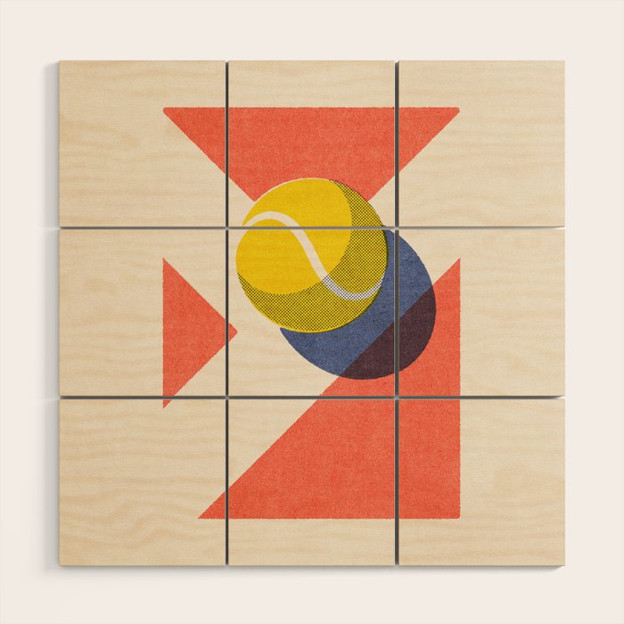 BALLS / Tennis - clay court II Wood Wall Art Gallery Image 1
