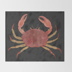 Minimalist Crab 3 Throw Blanket Gallery Image 2