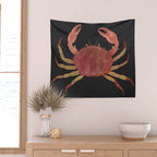 Minimalist Crab 3 Wall Tapestry Gallery Image 2