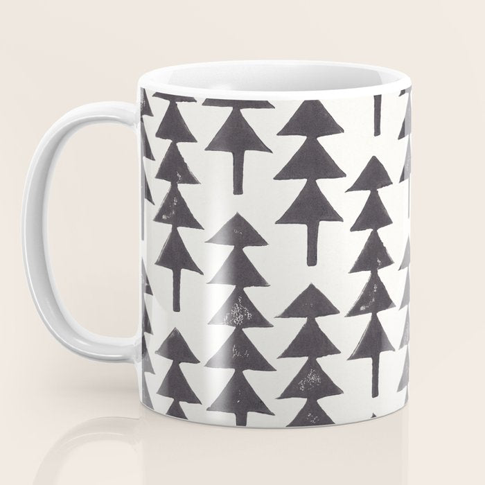 Linocut Forest Coffee Mug Gallery Image 3