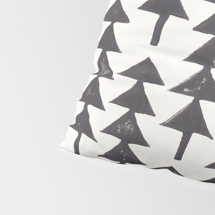 Linocut Forest Pillow Sham Gallery Image 4