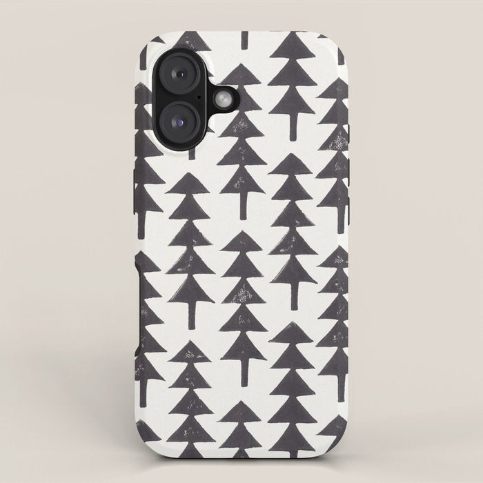 Linocut Forest iPhone Case Gallery Image 1