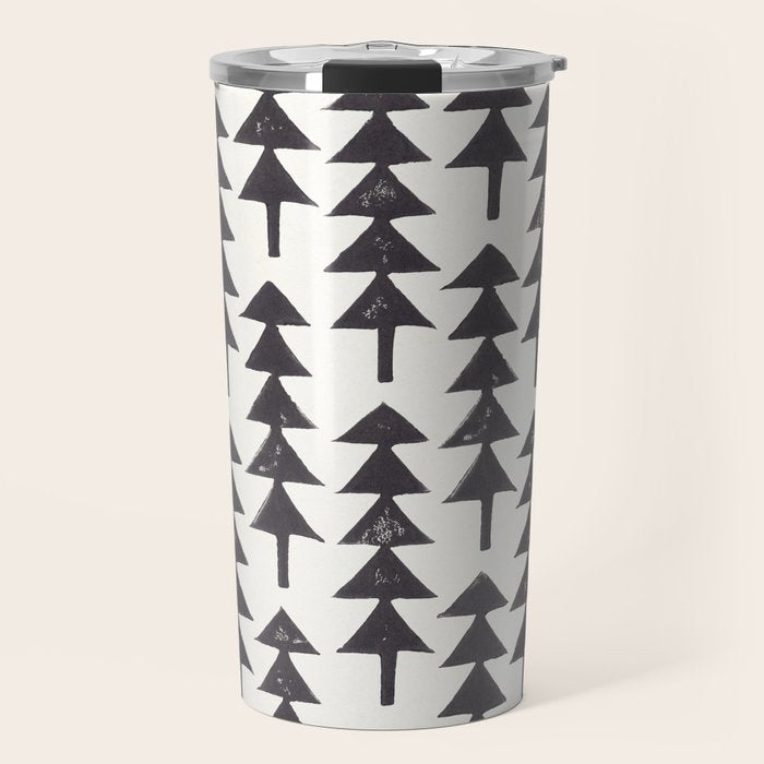 Linocut Forest Travel Mug Gallery Image 1