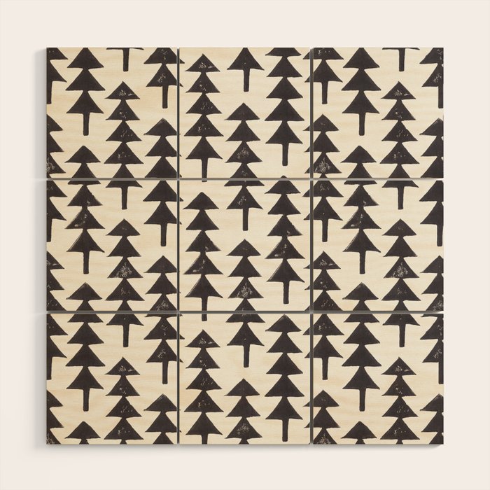 Linocut Forest Wood Wall Art Gallery Image 1