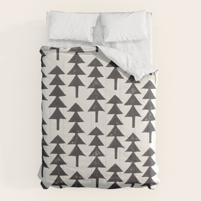 Linocut Forest Comforter Gallery Image 6