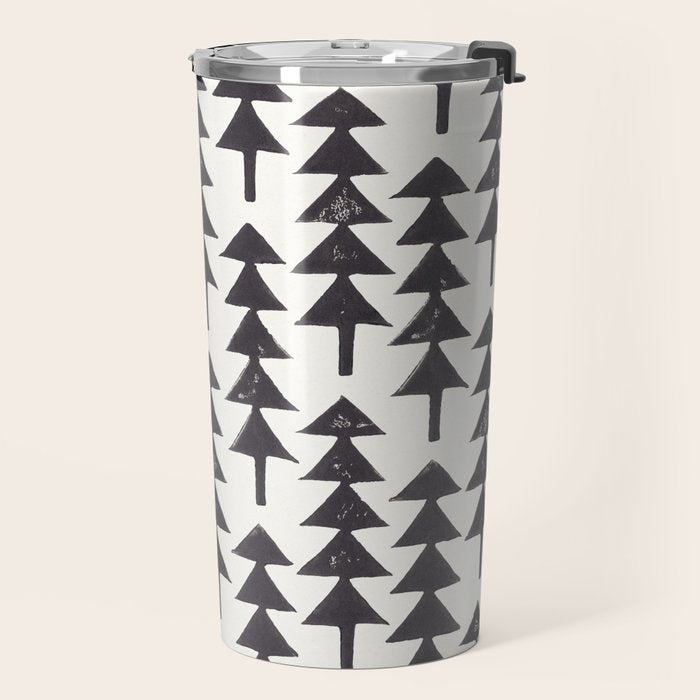 Linocut Forest Travel Mug Gallery Image 2