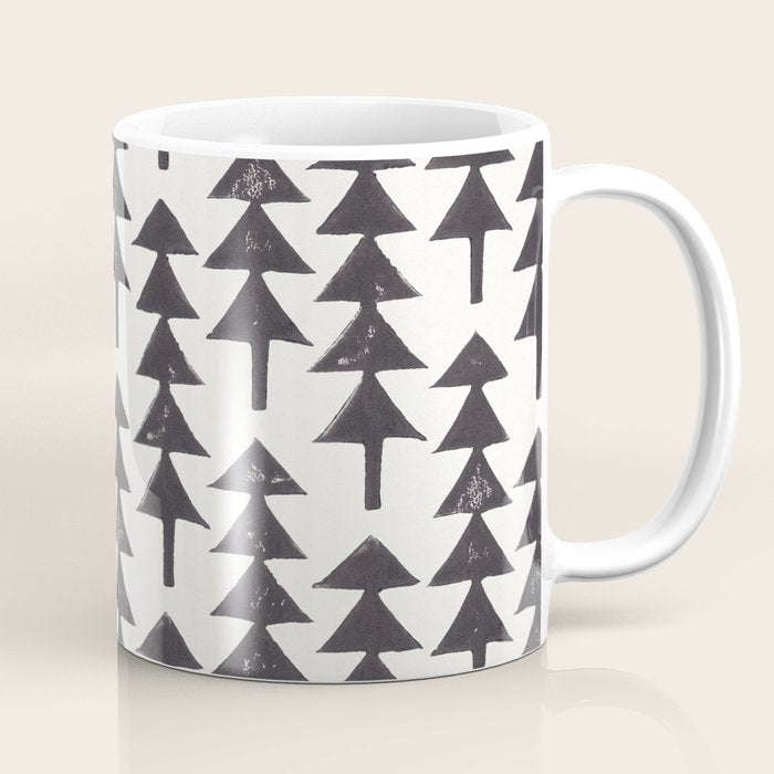 Linocut Forest Coffee Mug Gallery Image 1