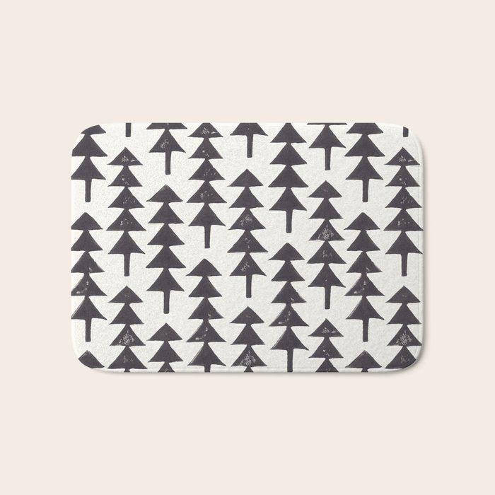 Linocut Forest Bath Mat Gallery Image 1
