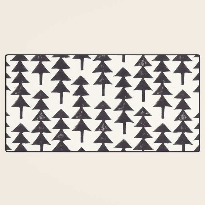 Linocut Forest Desk Mat Gallery Image 3