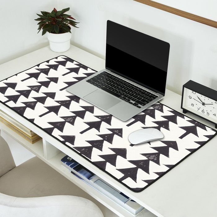 Linocut Forest Desk Mat Gallery Image 2