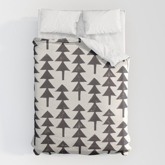 Linocut Forest Duvet Cover Gallery Image 6