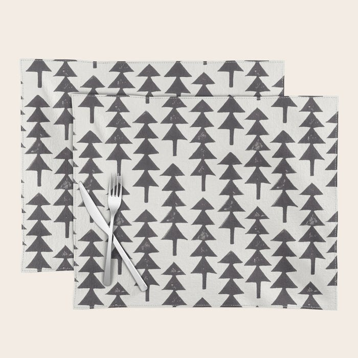Linocut Forest Placemat Gallery Image 1