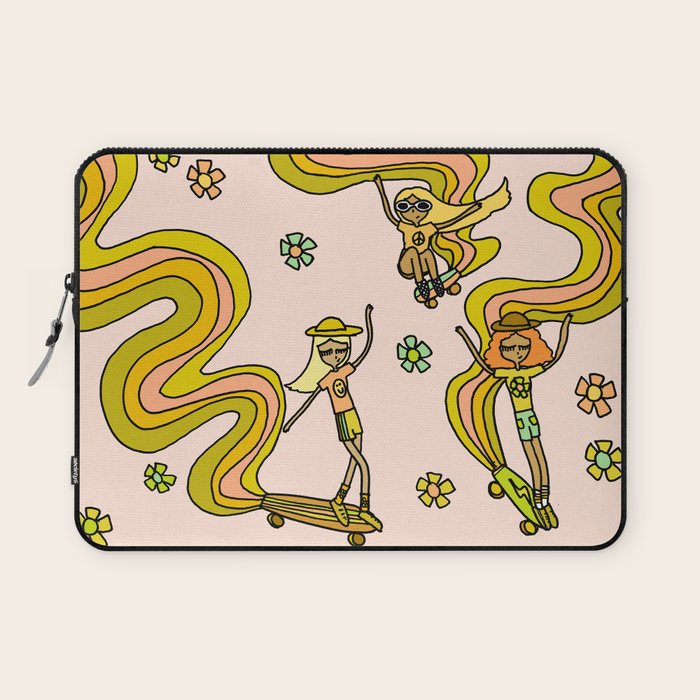 girl gang // dogtown and z girls // skateboard girl power by surfy birdy Laptop Sleeve Gallery Image 1