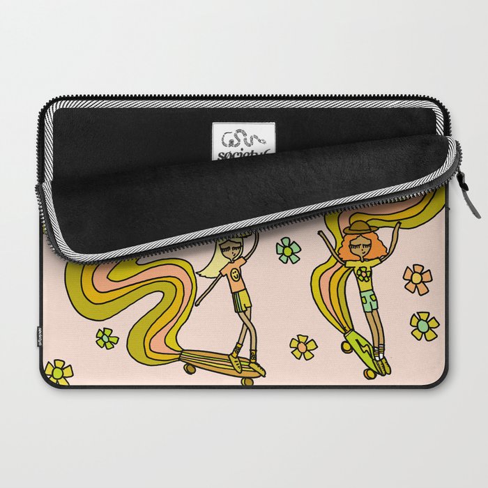 girl gang // dogtown and z girls // skateboard girl power by surfy birdy Laptop Sleeve Gallery Image 2
