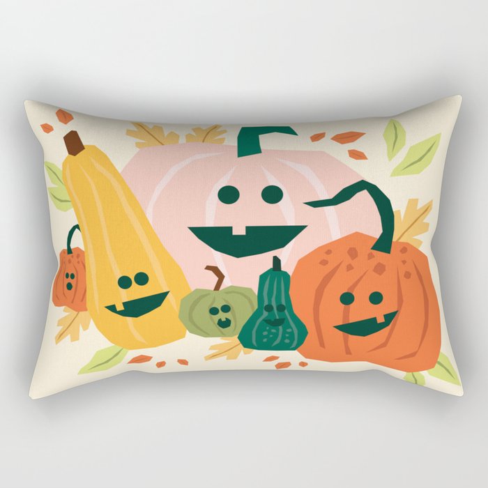 Cute scary pumpkins Rectangular Pillow Gallery Image 2