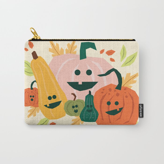 Cute scary pumpkins Carry All Pouch Gallery Image 1