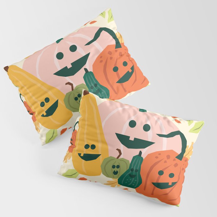 Cute scary pumpkins Pillow Sham Gallery Image 3