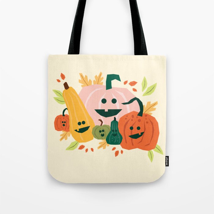 Cute scary pumpkins Tote Bag Gallery Image 1