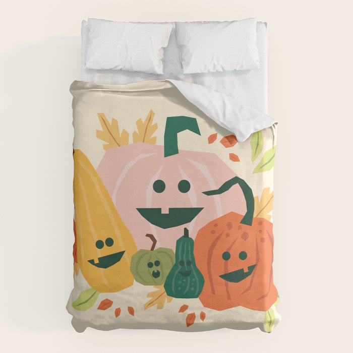 Cute scary pumpkins Duvet Cover Gallery Image 1