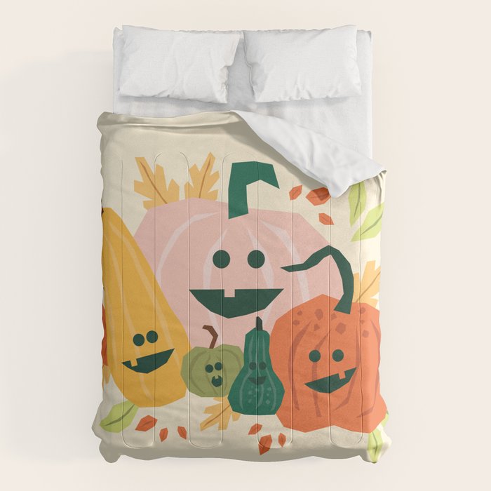 Cute scary pumpkins Comforter Gallery Image 1