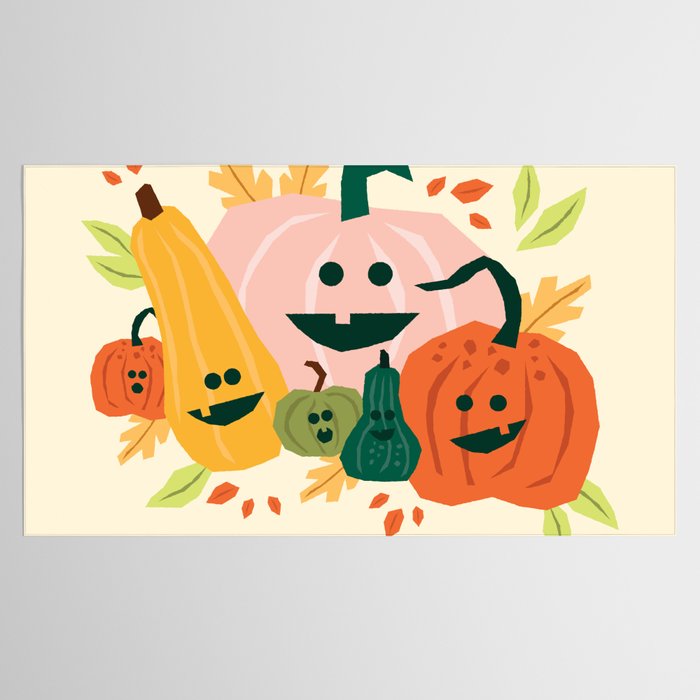 Cute scary pumpkins Tablecloth Gallery Image 2