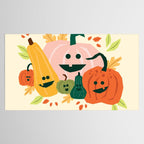 Cute scary pumpkins Tablecloth Gallery Image 2