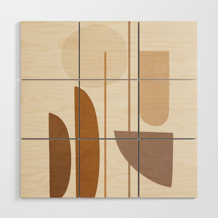 Abstract Minimal Art 07 Wood Wall Art Gallery Image 1