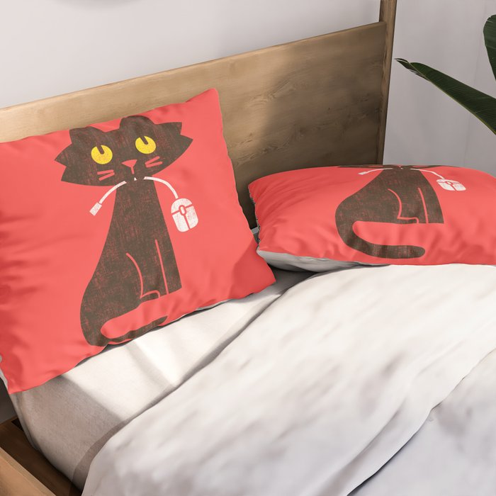 Fitz - Hungry hungry cat (and unfortunate mouse) Pillow Sham Gallery Image 2