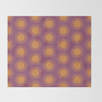 Boho Summer Sun Pattern VI Purple and Orange Throw Blanket Gallery Image 2