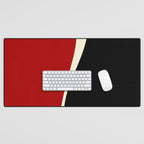 Simple Waves 2 - Red & Cream Desk Mat Gallery Image 1