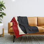 Simple Waves 2 - Red & Cream Throw Blanket Gallery Image 1
