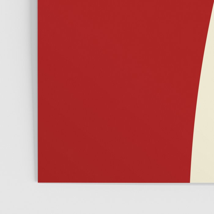 Simple Waves 2 - Red & Cream Poster Gallery Image 3